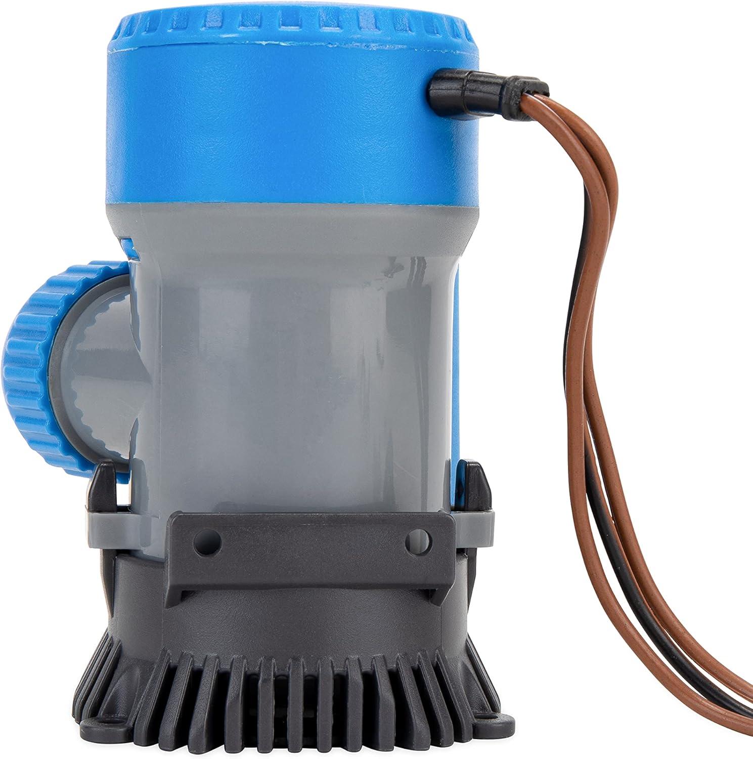 imageTRACOutdoor Products Automatic Bilge Pump 8001100 GPH 34quot ampamp 118quot Outlet  Designed for Easy Installation and Retrofitting  Ideal for All Watercraft 69311 30047234