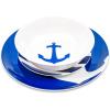 imageCamco Blue and White Nautical Design 12 Piece Dishware Set Includes Marine Style Plates and Bowls  Perfect Boating Sailing Fishing The Beach and More  Melamine Material 41951