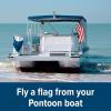 imageCamco Pontoon Boat Flagpole Mount  Fly Your Flag from Your Pontoon Boat  Made of Durable Aluminum  41972One Size
