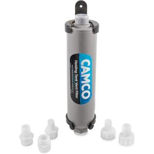 imageCamco Marine Holding Tank Vent Filter Kit  Easy Install  Features granular Activated Carbon GAC for Maximum Odor Control 50190 Gray