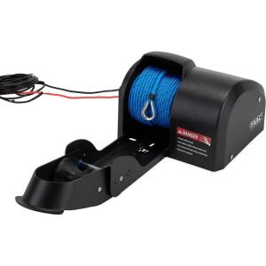 imageCamco TRAC Outdoors Pontoon 35G3 Electric Anchor Winch  Features a HighEfficiency 12Volt DC All Steel Gear Motor and 100feet of PreWound DoubleBraid Anchor Rope  69003Anchor Winch