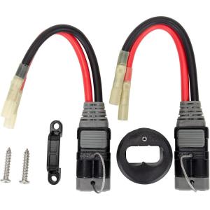 imageCamco Trac Outdoors HighCurrent Connector Kit 8 Gauge  Upgrade Your Trolling Motor Connectors to HighCurrent 12V or 24V Power  for 60 Amp 122436V Power 69441 Black