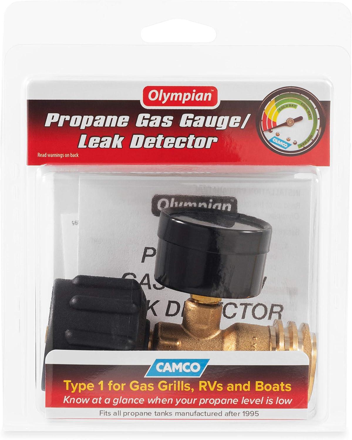 imageCamco RV Propane Gauge and Leak Detector  Features Type 1 Connection for RVing Boating Gas Grills and More 59023