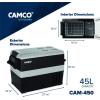 imageCamco 51516 CAM450 Portable Refrigerator AC 110VDC 12V Compact FridgeFreezer 45Liter  Keeps Food and Drinks Cold While OnTheGo  Ideal for Road Trips RVing Camping Boating and Tailgating  Black