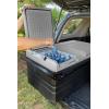 imageCamco 51520 CAM750 Portable Refrigerator AC 110VDC 12V Compact FridgeFreezer with Dual Zone Cooling 75Liter  Keeps Food and Drinks Cold While OntheGo  Ideal for Road Trips RVing Camping B  Black