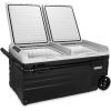 imageCamco 51522 CAM950 Portable Refrigerator AC 110VDC 12V Compact FridgeFreezer with Dual Zone Cooling 95Liter  Keeps Food and Drinks Cold While OntheGo  Ideal for Road Trips RVing Camping