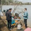 imageCamco Aluminum RollUp Campsite Table with Carrying Bag  Ideal for Tailgating Camping The Beach Parties and More  Lightweight Design and Rust Resistant 51896Standard Packaging