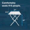 imageCamco Aluminum RollUp Campsite Table with Carrying Bag  Ideal for Tailgating Camping The Beach Parties and More  Lightweight Design and Rust Resistant 51896FrustrationFree Packaging