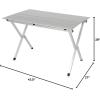 imageCamco Aluminum RollUp Campsite Table with Carrying Bag  Ideal for Tailgating Camping The Beach Parties and More  Lightweight Design and Rust Resistant 51896FrustrationFree Packaging