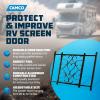 imageCamco CamperRV Screen Door Deluxe Grille  Features an Adjustable Width of 20Inches to 32Inches ampamp Crafted of HeavyDuty Aluminum  Includes Installation Hardware 43993Black