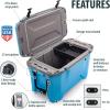 imageCamco Cupholder Attachment for Currituck Coolers  Attach to Your Cooler to Hold Cups Cans and Bottles ampamp More Great for Camping Picnics and at The Beach  51791Cyan Exterior  Gray Interior