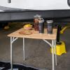 imageCamco Folding Table  Features Natural Bamboo Top ampamp Folding Aluminum Legs for RV Storage and Organization  Adjustable Height 18  26  Ideal for Tailgating Camping RVing the Beach ampamp More 51893Folding Bamboo Table