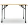 imageCamco Folding Table  Features Natural Bamboo Top ampamp Folding Aluminum Legs for RV Storage and Organization  Adjustable Height 18  26  Ideal for Tailgating Camping RVing the Beach ampamp More 51893Folding Bamboo Table
