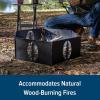 imageCamco Heavy Duty Steel Campfire Ring  27quotquot Wide with Hinged Construction Portable Collapsible Design is Easily Transportable Comes with Storage Bag  51091quot Black