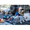 imageCamco Large Aluminum Side Table  Features Easy Setup ampamp Supports Up to 110lbs  195 L x 20 W x 2425 H  Great for Camping RVing ampamp More  Folds to 2 W for RV Storage and Organization 51891