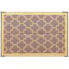 imageCamco Large Reversible Outdoor Patio Mat Easy to Clean Perfect for Picnics Cookouts Camping and The Beach 6 x 9 Brown Lattice Design 42877