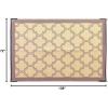 imageCamco Large Reversible Outdoor Patio Mat Easy to Clean Perfect for Picnics Cookouts Camping and The Beach 6 x 9 Brown Lattice Design 42877