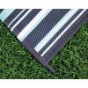 imageCamco Large Reversible Outdoor Patio Mat Easy to Clean Perfect for Picnics Cookouts Camping and The Beach 9 x 12 Green and White Striped Design 42864