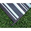imageCamco Large Reversible Outdoor Patio Mat Easy to Clean Perfect for Picnics Cookouts Camping and The Beach 9 x 12 Green and White Striped Design 42864