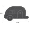 imageCamco Life is Better at The Campsite Scrub Rug  Ideal for Dirt Removal  Features a Gray Retro ClassC RV Shaped Design  Measures 26inches W x 14916inches H 53115Travel Trailer