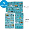 imageCamco Life is Better at The Campsite Tablecloth with Bench Covers  Provides a Clean Eating Surface for Outdoor Activities  Features an RV and Tree Sketch Design  53380