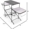 imageCamco Olympian Deluxe Portable Grill Table  Provides Plenty of Room for Grilling Gear  Ideal for Picnics Camping Boating Tailgating and Backyard BBQs  57293Camping Grill Table