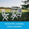 imageCamco Outdoor Table and Chair Set  Features Foldable Design for Compact RV Storage and Organization  Great for Camping Events Patios and More  NoTool Assembly  3Piece White 51640