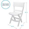 imageCamco Outdoor Table and Chair Set  Features Foldable Design for Compact RV Storage and Organization  Great for Camping Events Patios and More  NoTool Assembly  3Piece White 51640