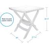 imageCamco Outdoor Table and Chair Set  Features Foldable Design for Compact RV Storage and Organization  Great for Camping Events Patios and More  NoTool Assembly  3Piece White 51640