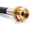 imageCamco Propane Brass 4 Port Tee Comes with 5ft and 12ft Hoses Allows for Connection Between Auxiliary Propane Cylinder and Propane Appliances 59123 Black