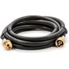 imageCamco Propane Brass 4 Port Tee Comes with 5ft and 12ft Hoses Allows for Connection Between Auxiliary Propane Cylinder and Propane Appliances 59123 Black