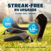 imageCamco RV Gutter Spouts with Builtin Extensions  Direct Rain Water Runoff Away from The RV  Features an Easy Installation a Sun Resilient Resin Construction and Comes in a 4Pack of Black 42452Black