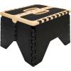 imageCamco 43635 Plastic Folding Step Stool with NonSkid  SilverTanBlack