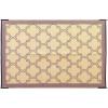 imageCamco Large Reversible Outdoor Patio Mat Easy to Clean Perfect for Picnics Cookouts Camping and The Beach 6 x 9 Brown Lattice Design 42877