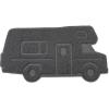 imageCamco Life is Better at The Campsite Scrub Rug  Ideal for Dirt Removal  Features a Gray Retro ClassC RV Shaped Design  Measures 26inches W x 14916inches H 53115ClassC RV