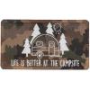 imageCamco Life is Better at The Campsite Scrub Rug 26 Inches L x 15Inches W  Features an RV Beach Bum Design  Designed for MultipleUse Dirt Removal Teal 53448Camo