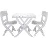 imageCamco Outdoor Table and Chair Set  Features Foldable Design for Compact RV Storage and Organization  Great for Camping Events Patios and More  NoTool Assembly  3Piece White 51640