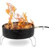 imageCamco Portable Propane Campfire  Features 8Foot Hose and Adjustable Regulator  Great for Campsites with Fire Restrictions  58047