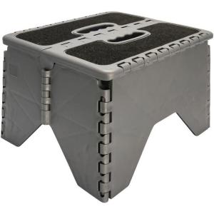 imageCamco 43635 Plastic Folding Step Stool with NonSkid  SilverSilver