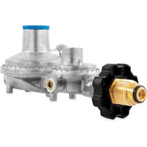 imageCamco 59313 Vertical Two Stage Propane Regulator  GrayHorizontal Mount with POL