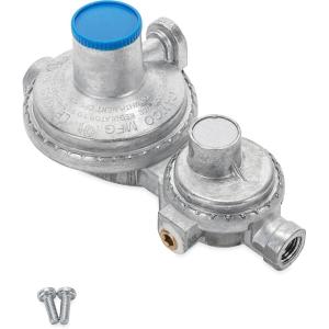imageCamco 59313 Vertical Two Stage Propane Regulator  GrayHorizontal Mount without POL