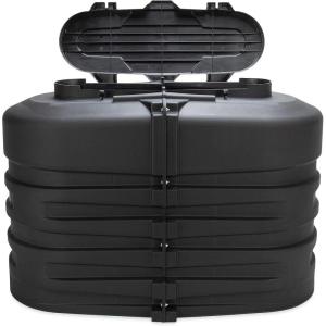 imageCamco CamperRV Dual Propane Tank Cover  Features Hinged Top Panel ampamp Custom Molded Design  Fits 2 20lb Steel Tanks  Protects Propane Tanks During Travel Camping and More  Black 50504