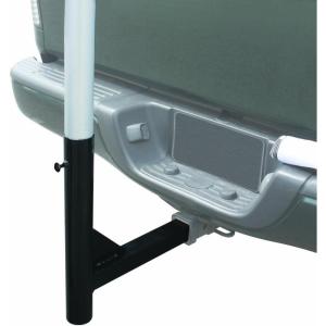 imageCamco CamperRV Hitch Mount Flagpole Holder  Holds Flagpoles Up to 23 in Diameter ampamp Fits Standard 2 Hitch Receivers  PowderCoated Finish 51611