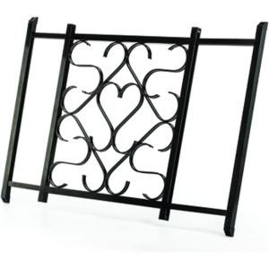 imageCamco CamperRV Screen Door Deluxe Grille  Features an Adjustable Width of 20Inches to 32Inches ampamp Crafted of HeavyDuty Aluminum  Includes Installation Hardware 43993Black