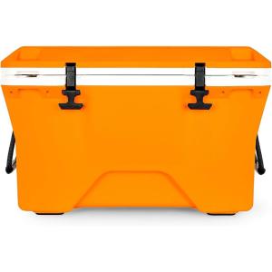 imageCamco Cupholder Attachment for Currituck Coolers  Attach to Your Cooler to Hold Cups Cans and Bottles ampamp More Great for Camping Picnics and at The Beach  51791Tangerine Exterior  White Interior