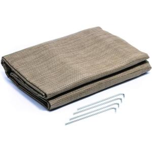 imageCamco Durable Reversible RV Camper Awning Mat with Carry Bag  Perfect for Campsites Beaches Picnics 7 X 15 Brown 42811