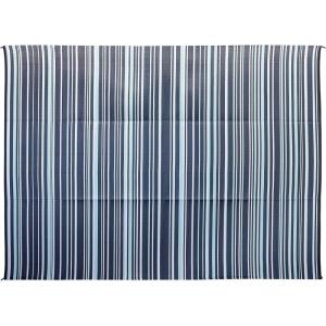 imageCamco Large Reversible Outdoor Patio Mat Easy to Clean Perfect for Picnics Cookouts Camping and The Beach 9 x 12 Green and White Striped Design 42864