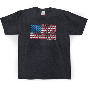imageCamco Life is Better at The Campsite Crew Neck Short Sleeve TShirt  Features a Comfortable NonRestrictive Fit Patriotic Design on Charcoal Grey and is Machine Washable  Large 53274