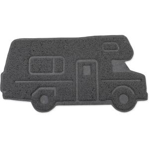 imageCamco Life is Better at The Campsite Scrub Rug  Ideal for Dirt Removal  Features a Gray Retro ClassC RV Shaped Design  Measures 26inches W x 14916inches H 53115ClassC RV