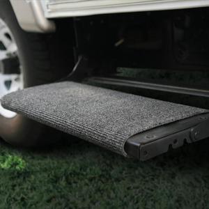 imageCamco Wrap Around RV Step Rug  for Manual ampamp Electric RV Steps  Fits 18quot Wide Steps  WeatherResistant  Gray 42925